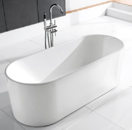 Slim-Line Free Standing Bathtub In 1700mm Length - NST-012W-1700